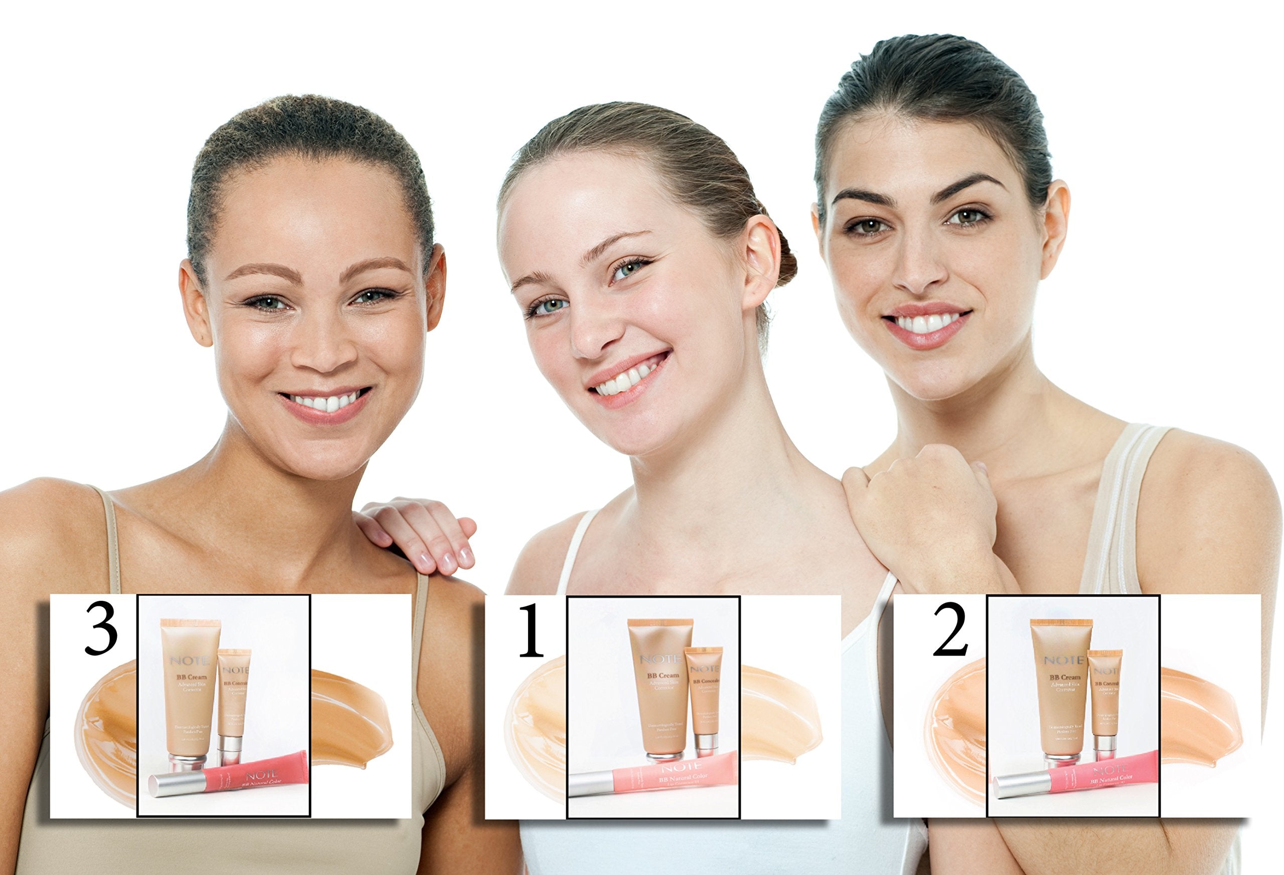 NOTE BB Cream No.02 shade swatches on skin for natural color match