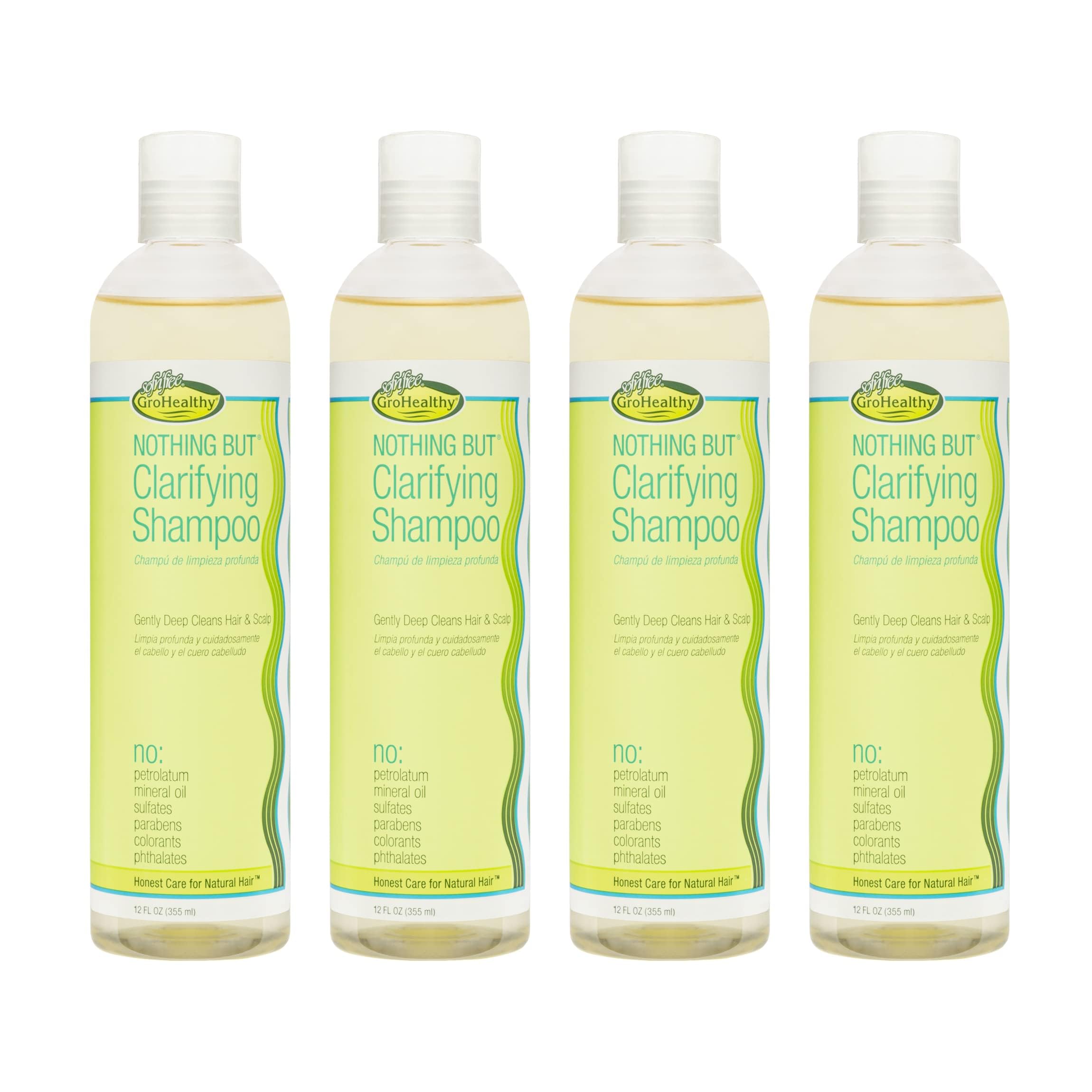 Nothing But Clarifying Shampoo Detox bottle shows sulfate-free formula for gentle cleansing