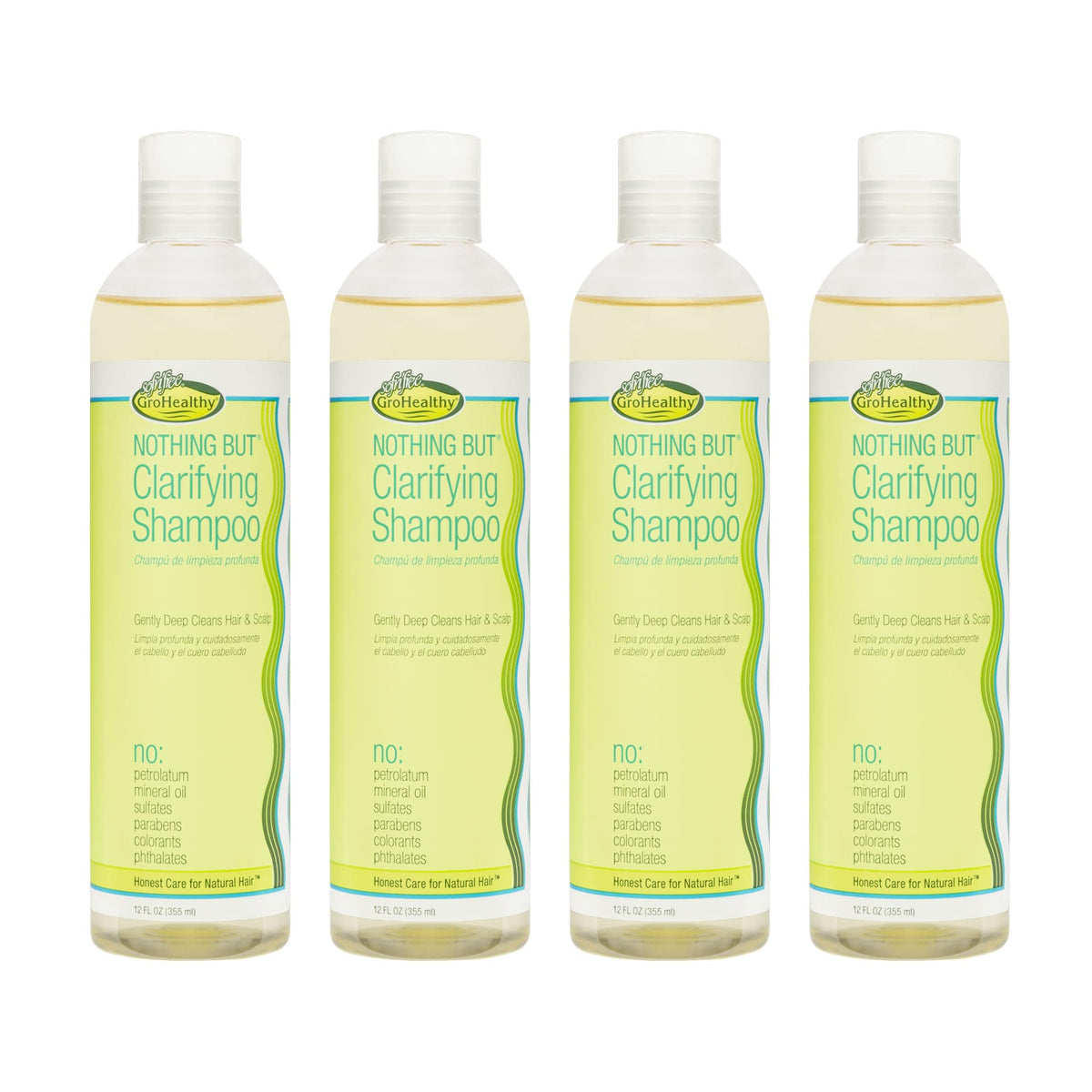 Nothing But Clarifying Shampoo Detox bottle shows sulfate-free formula for gentle cleansing
