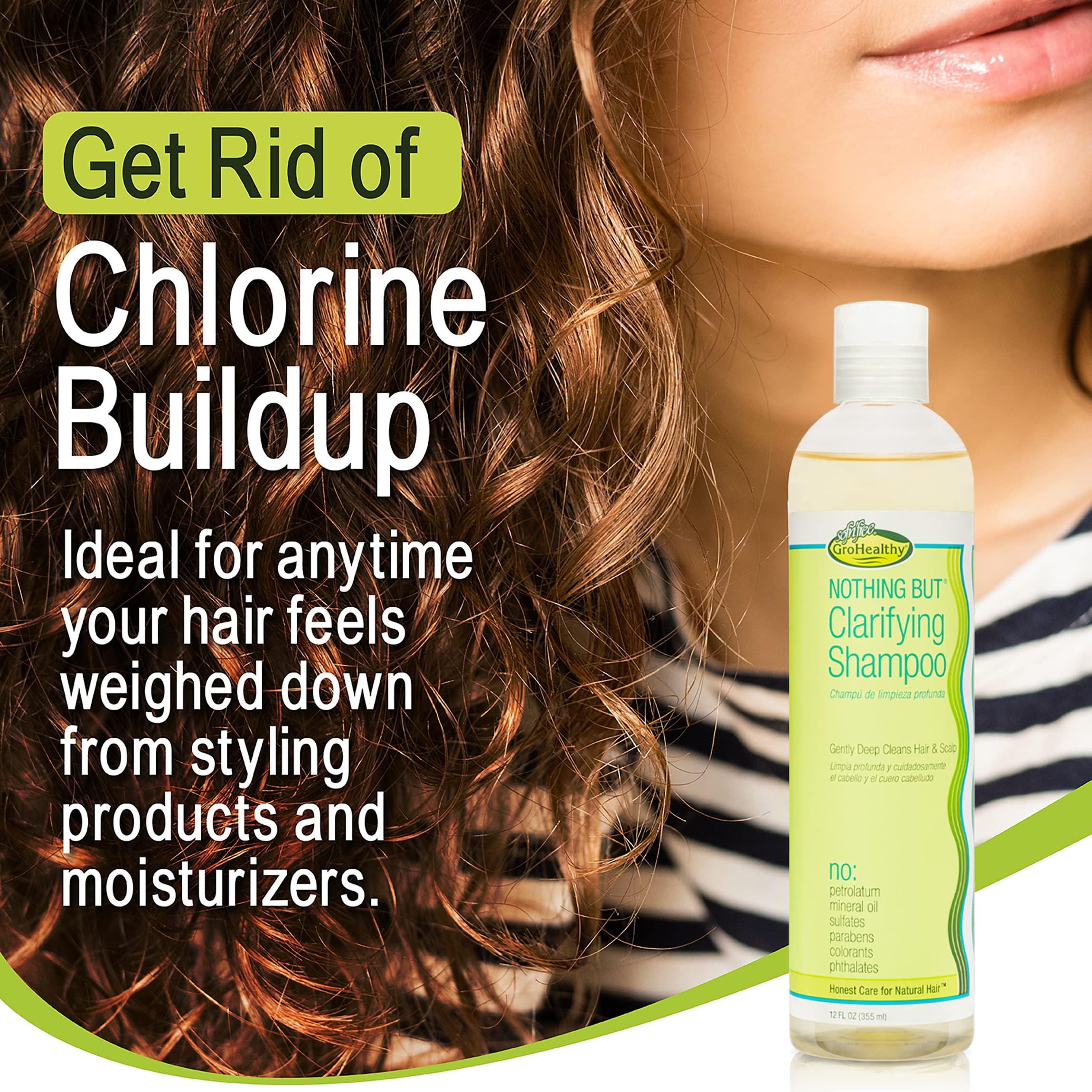 Nothing But Clarifying Shampoo Detox color-protected hair visual indicates safe use on color-treated hair
