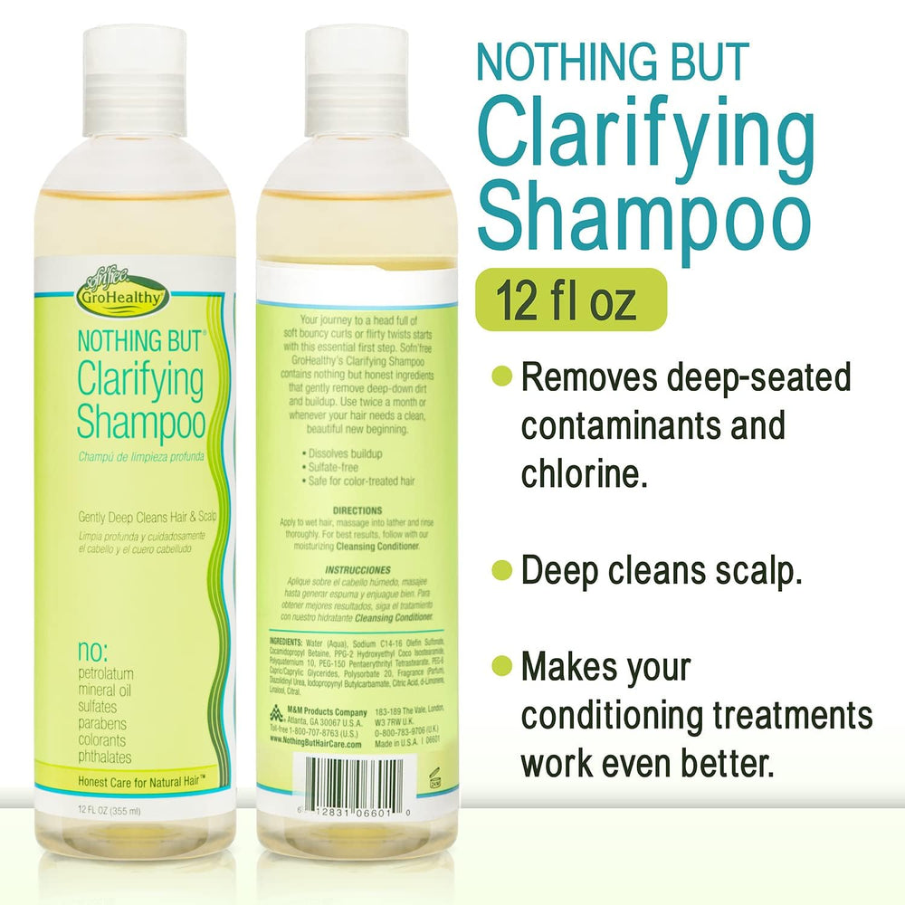 Nothing But Clarifying Shampoo Detox lather demonstrates rich foam for scalp cleansing