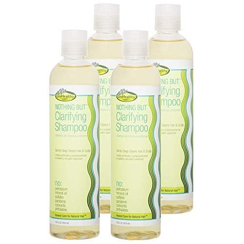 Nothing But Clarifying Shampoo Detox packaging emphasizes convenient pack of 4