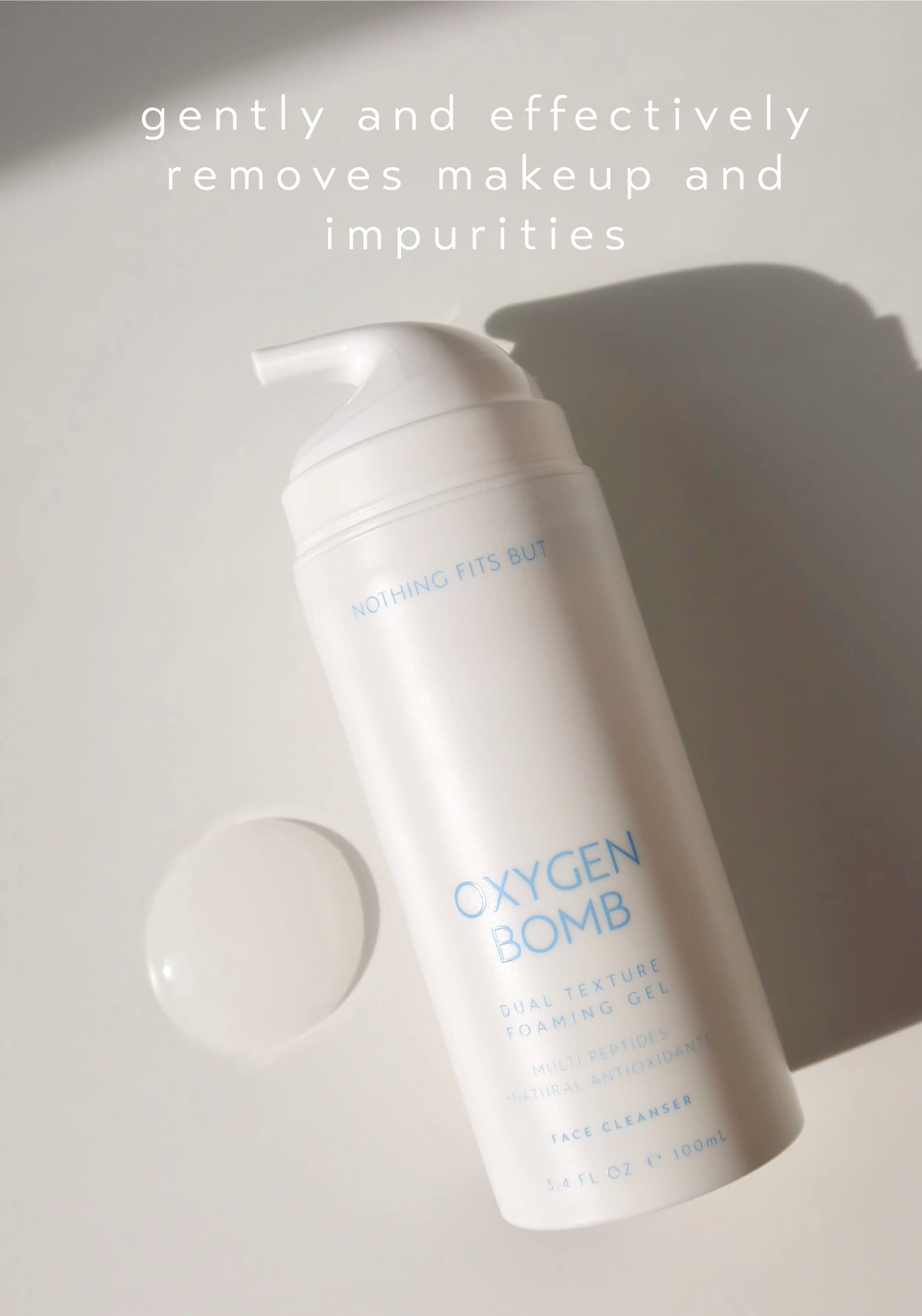 Nothing Fits But Oxygen Bomb pores cleansing effect reveals refined pores and a fresh feel.