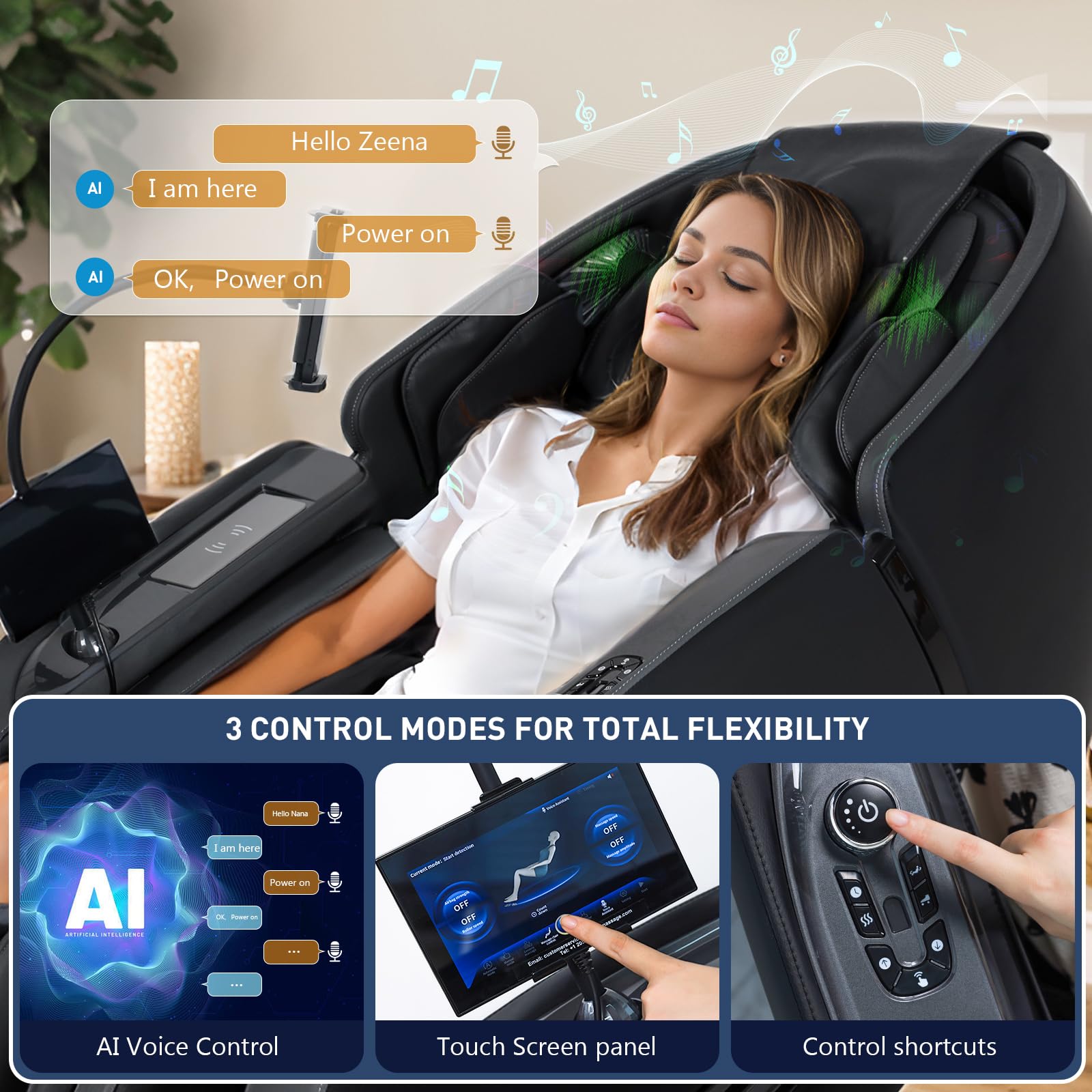 Notired massage chair foot rollers visual emphasizes targeted lower leg relief