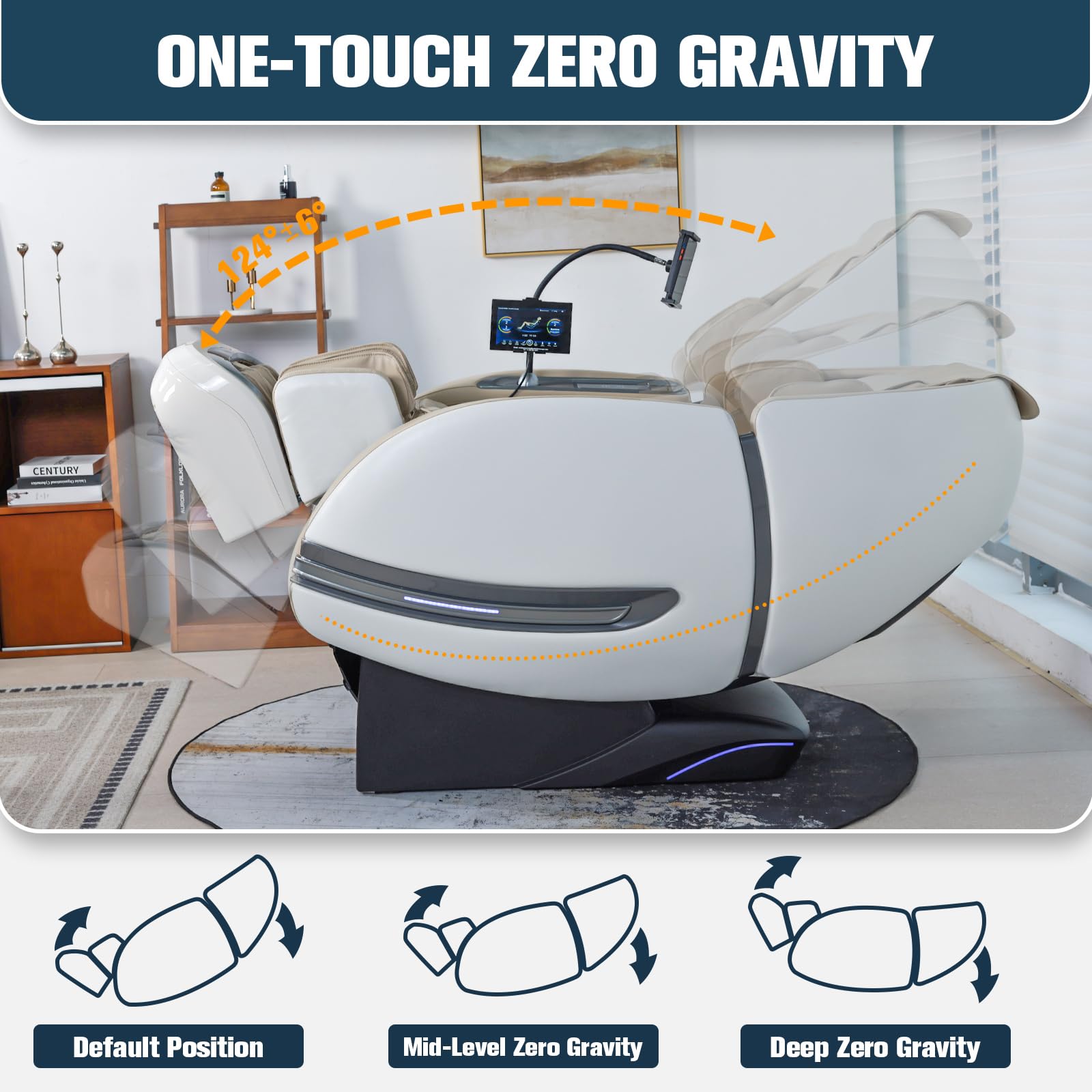Notired massage chair waist and calf heating adds comforting warmth during sessions.