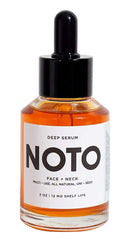 NOTO Botanics Natural Deep Serum bottle showing hydration-ready skincare routine.
