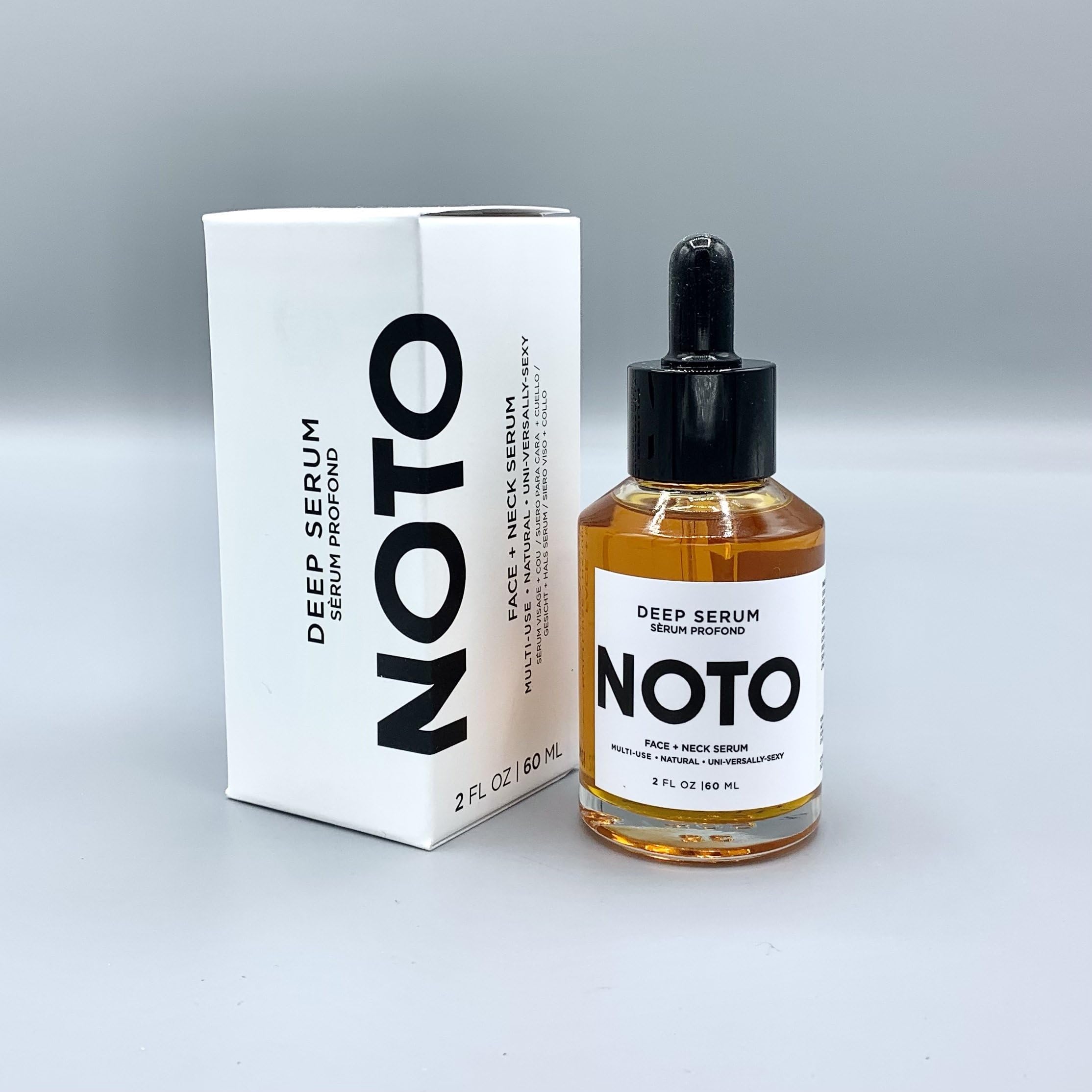 NOTO Botanics Natural Deep Serum on display with eco-friendly packaging perfect for gifting.