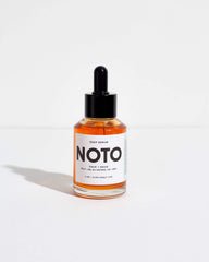 NOTO Botanics Natural Deep Serum texture laid on skin for a soft glow.