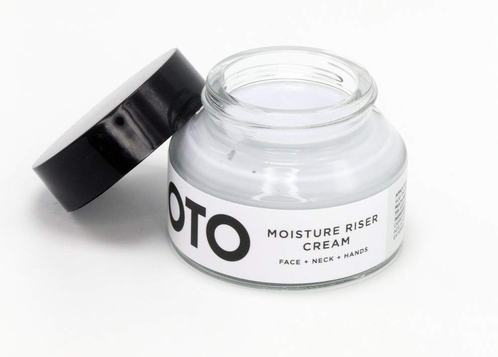 Noto Botanics Natural Moisture Riser Cream swirl texture shows rich hydration and smooth skin feel.