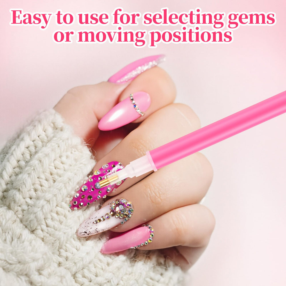 Notoke sticky clay and tools for easy rhinestone pickup