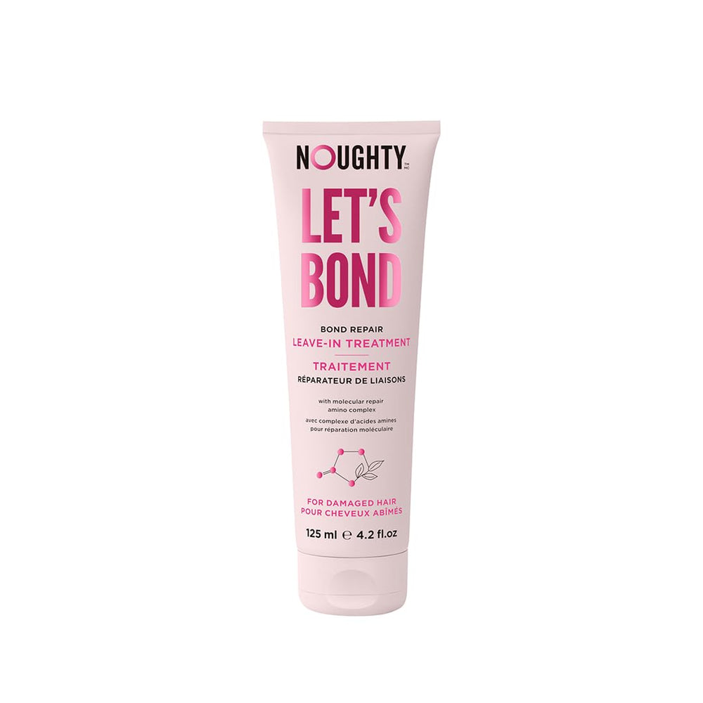Noughty Let's Bond Builder bottle pour shows repair-ready, hydrating action for damaged hair