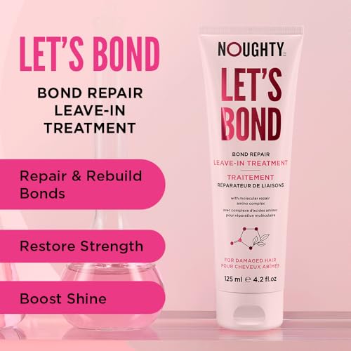 Noughty Let's Bond Builder leave-in application on palm for even, seamless distribution