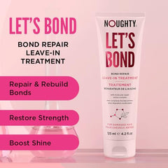 Noughty Let's Bond Builder leave-in application on palm for even, seamless distribution