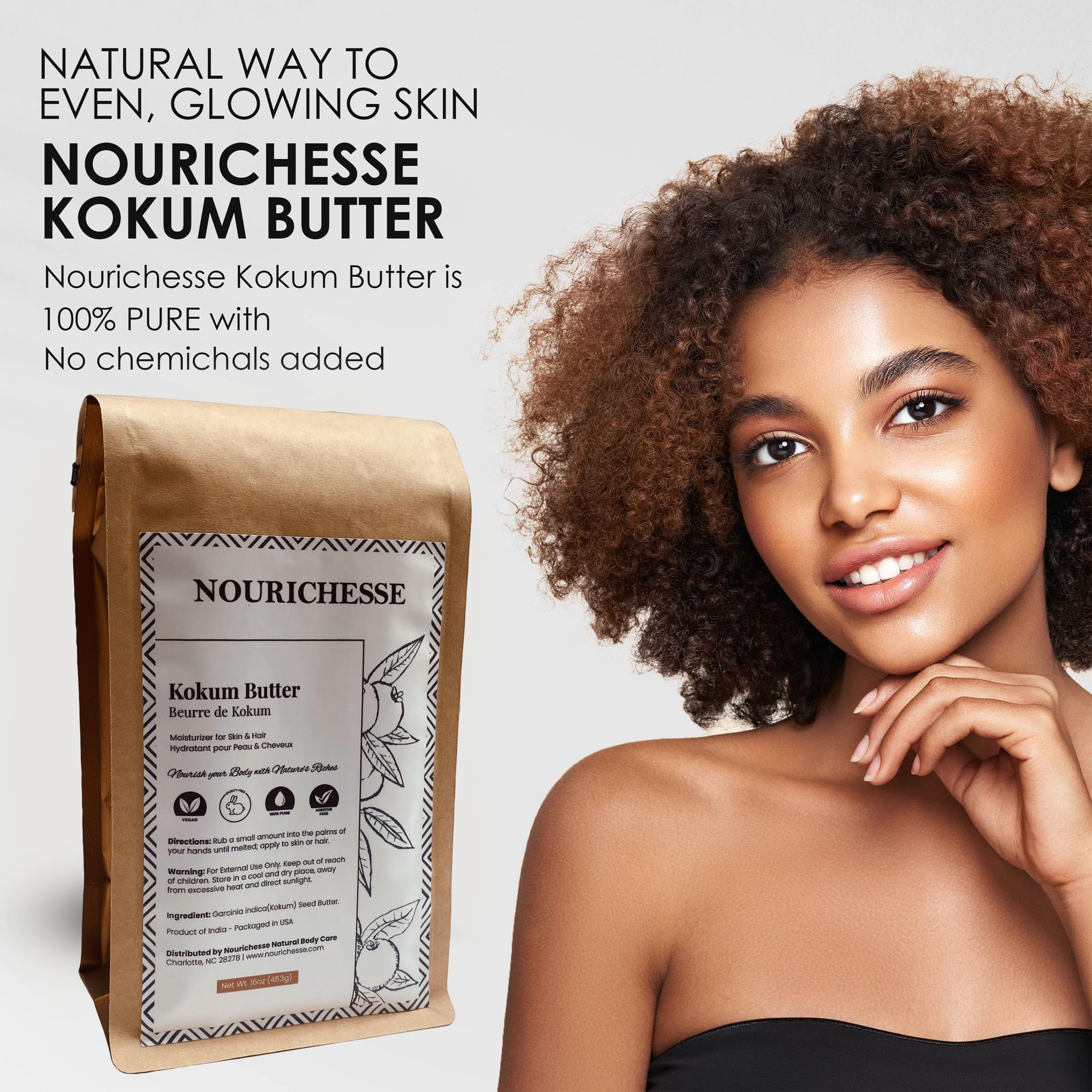Nourichesse Kokum Butter is vegan and cruelty-free.
