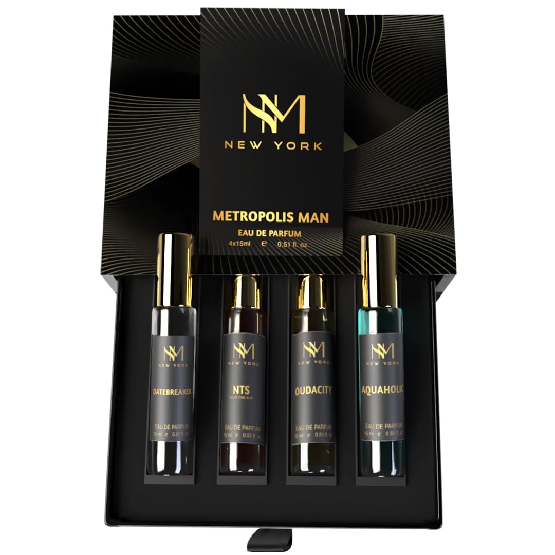 NOURISH MANTRA NM New York Metropolis Man bottle close-up for day-to-night wear