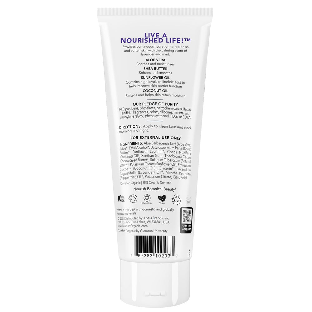 Nourish Organic Lavender Mint scent closeup highlighting calming lavender and peppermint.