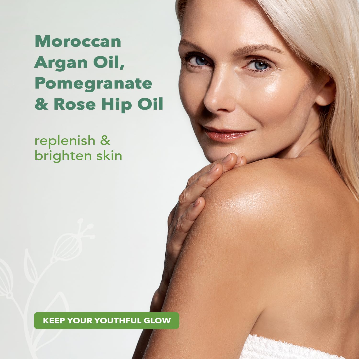 Nourish Organic Washable Cotton Round shown for facial care application.