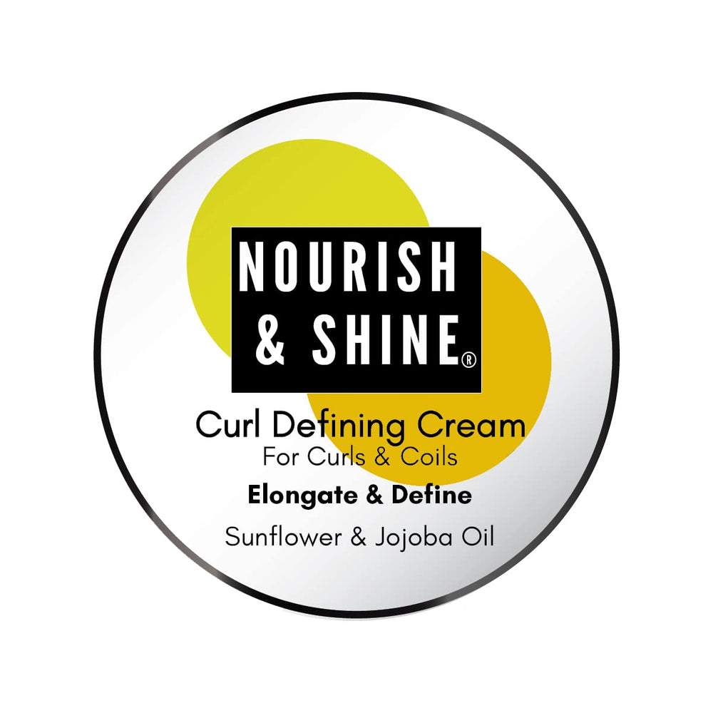 Nourish & Shine Curl Defining Cream jar for defined, frizz-free curls.