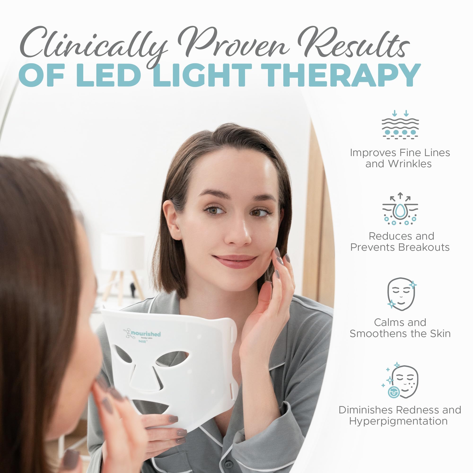 Nourished Bodynskin decolletage LED area targets neckline for even tone.