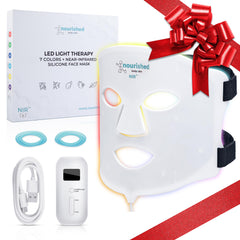 Nourished Bodynskin LED mask with seven colors for at-home skincare and coverage.
