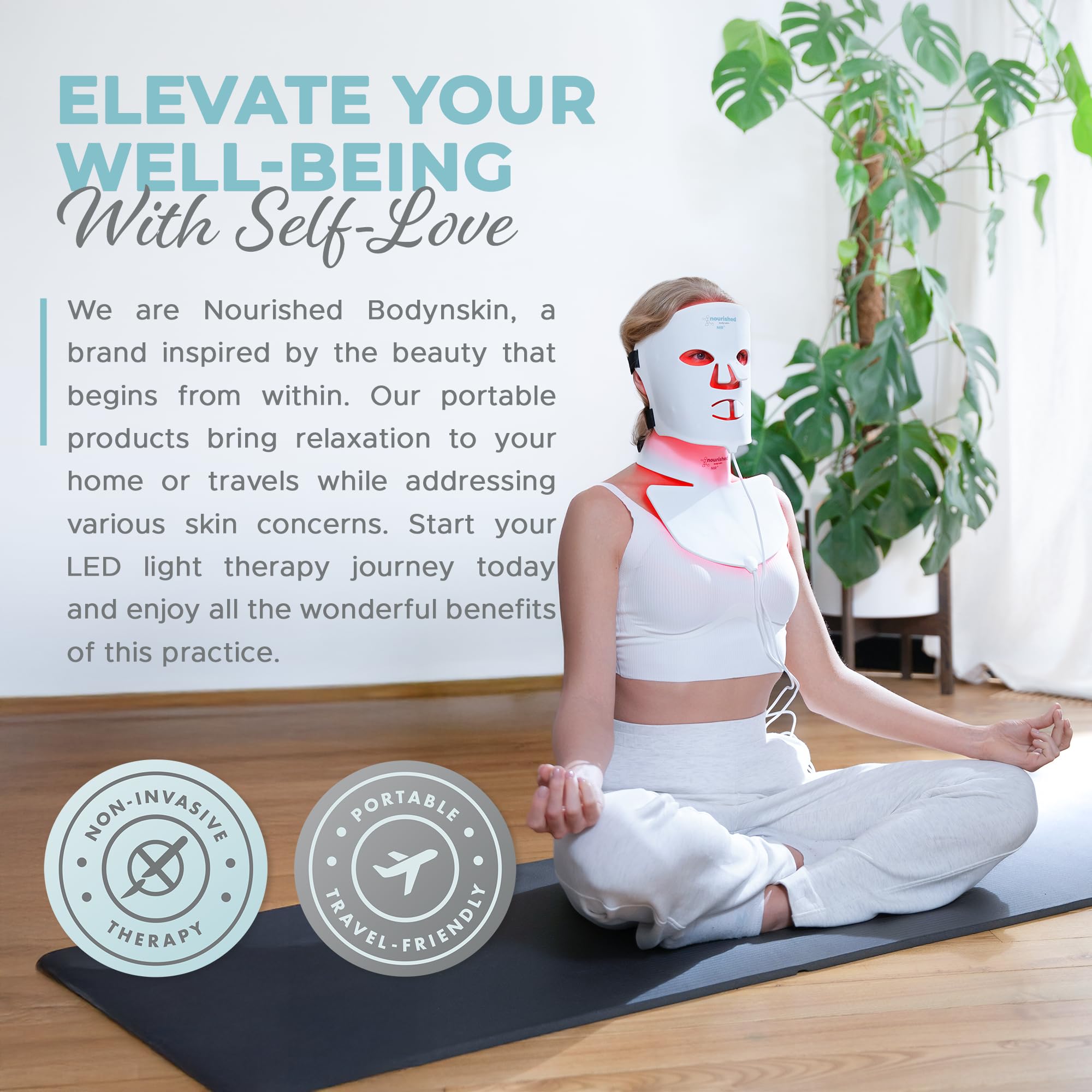Nourished Bodynskin LED mask travel kit for on-the-go skincare