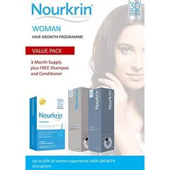 Nourkrin Woman tablets close-up highlighting daily nutrition support.