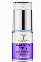 Nova Derm Institute lightweight serum bottle close-up for daily, non-greasy hydration