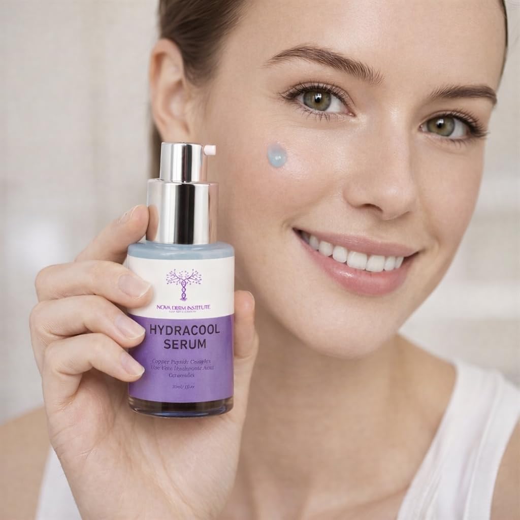 Nova Derm Institute serum pump dispense for precise, mess-free application