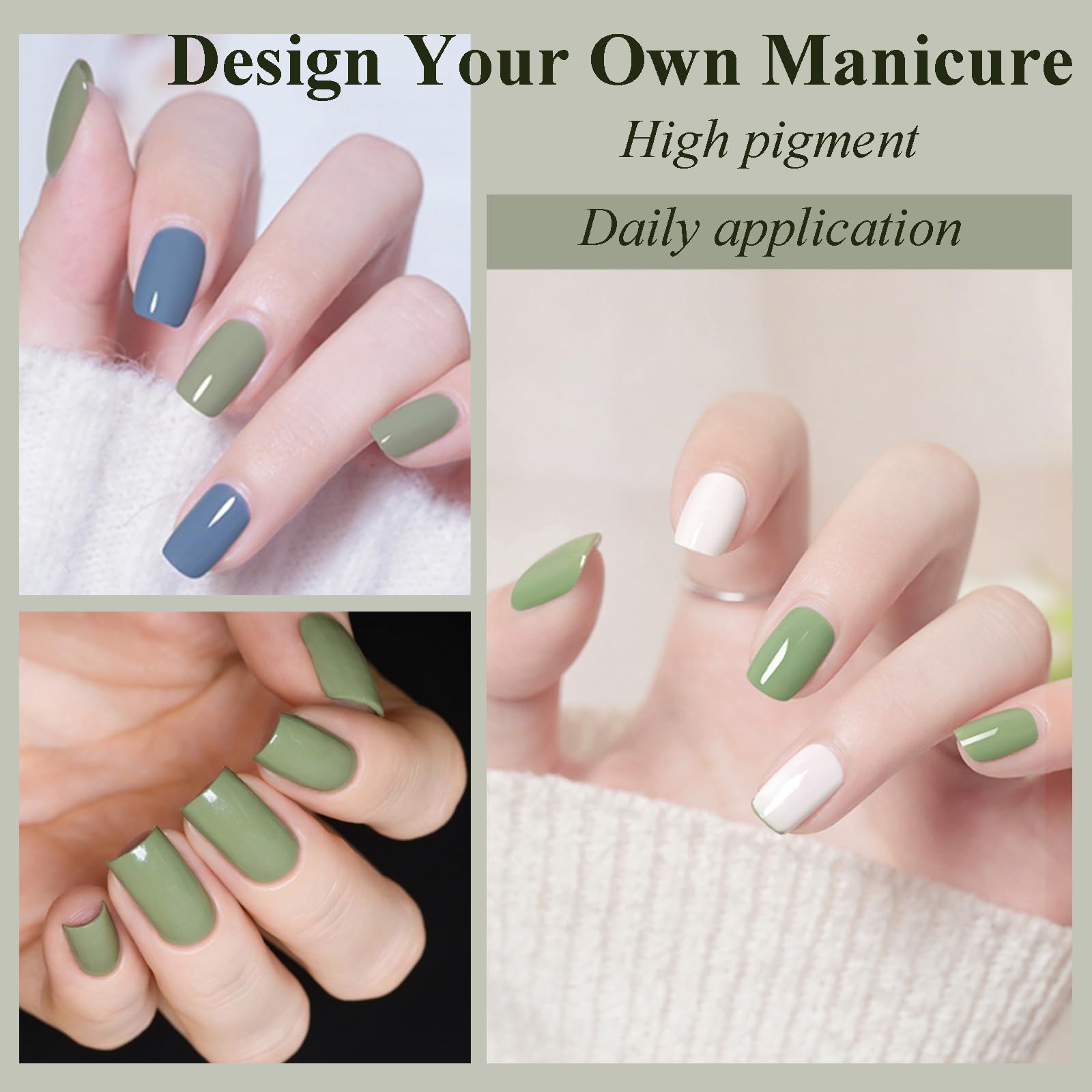 NovaCharm Sage Green is perfect for quick at home manicures and nail art.