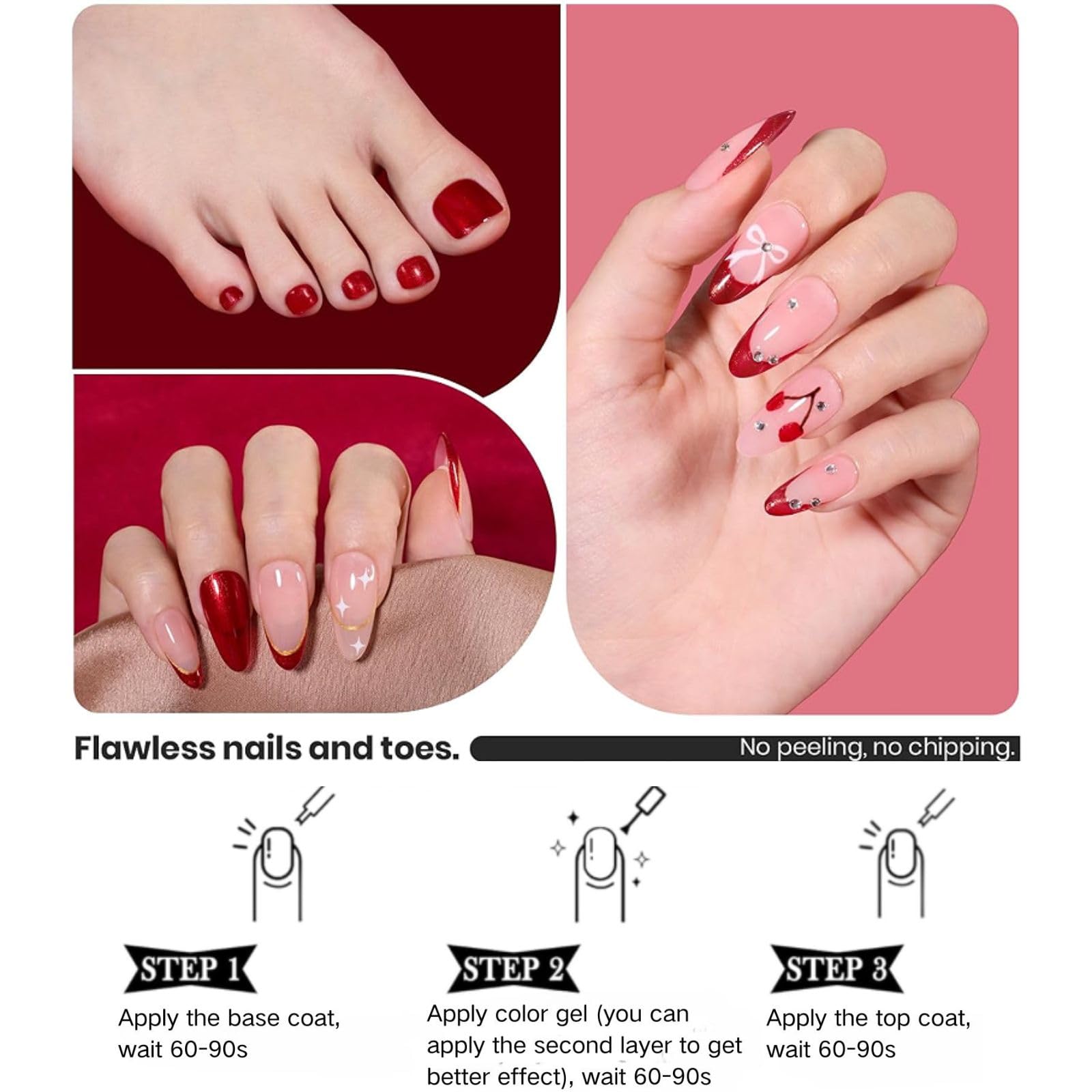 NovaCharm natural resin-based formula highlighting skin-friendly, low-odor polish.