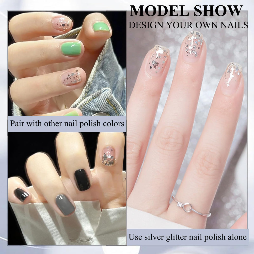 NovaCharm waterproof glitter polish provides long-lasting shine