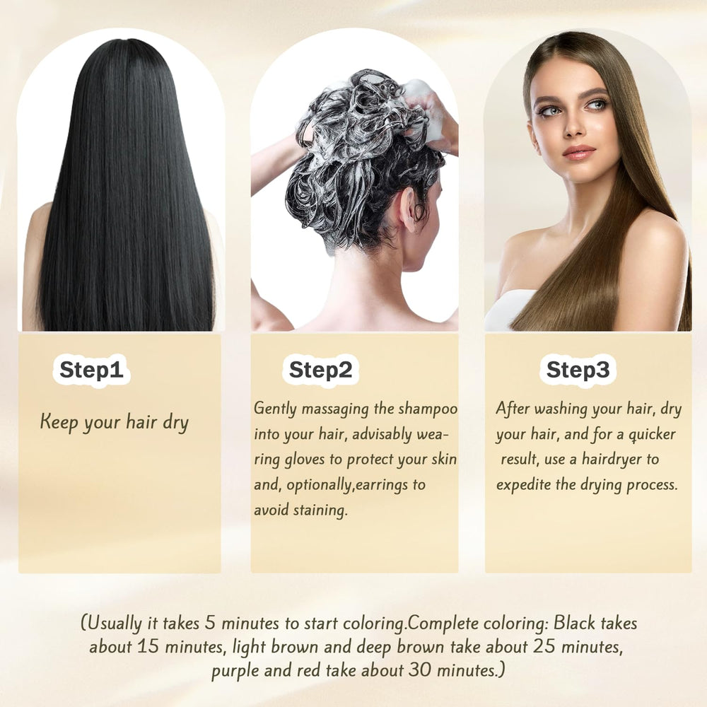 Nova Hair Dye Shampoo enables at-home color without salon visits.