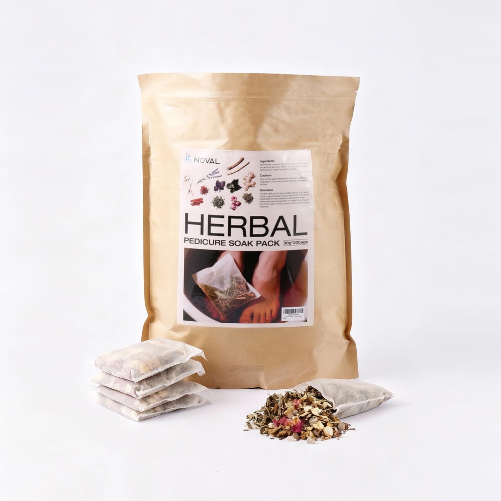 NOVAL herbal foot bath packaging ready for a home spa ritual.