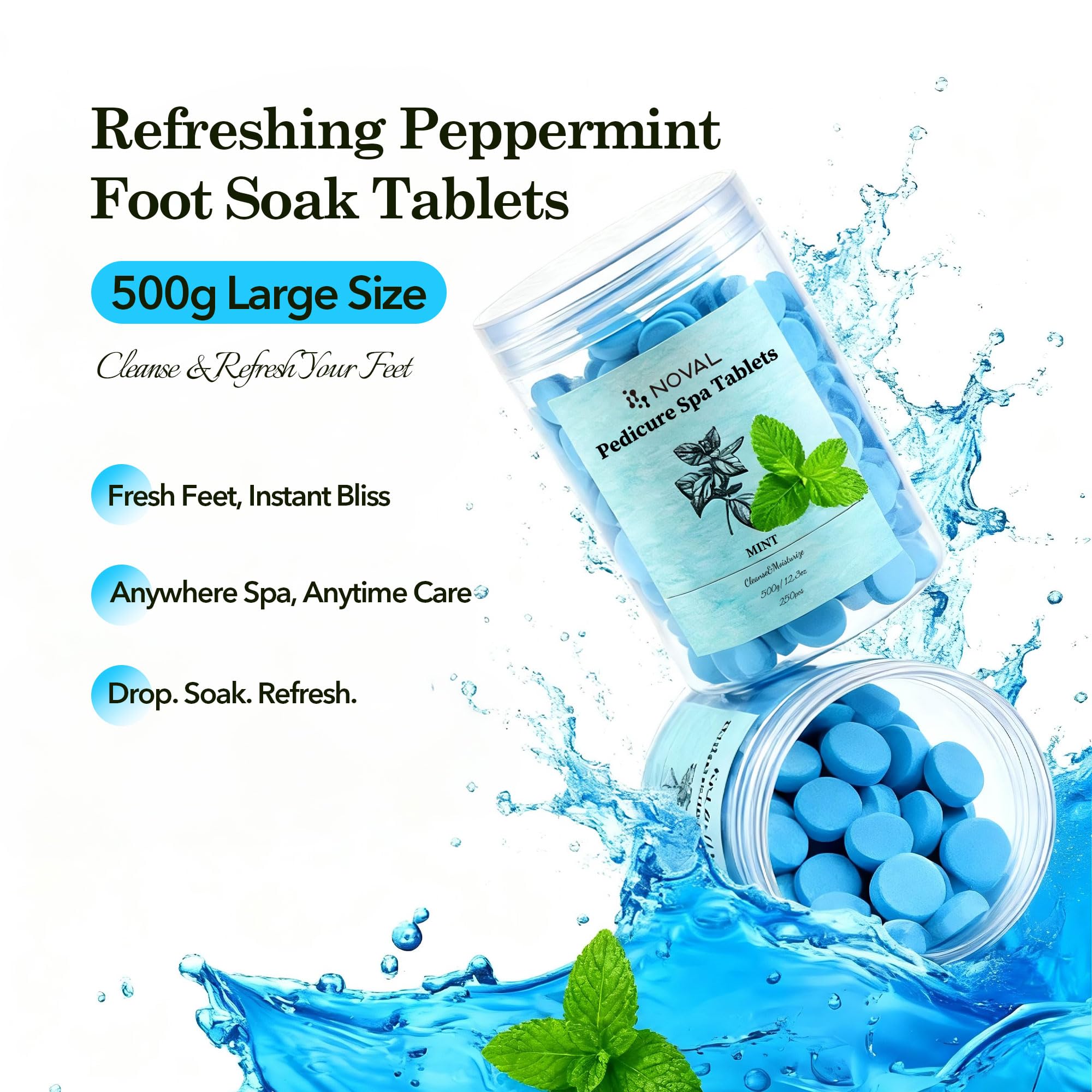 NOVAL at-home spa foot bath setup for easy pedicure prep