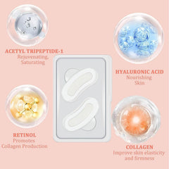 NOVALIFT Kunnozz patches opened, revealing serum-infused moisture for delicate under-eye skin.