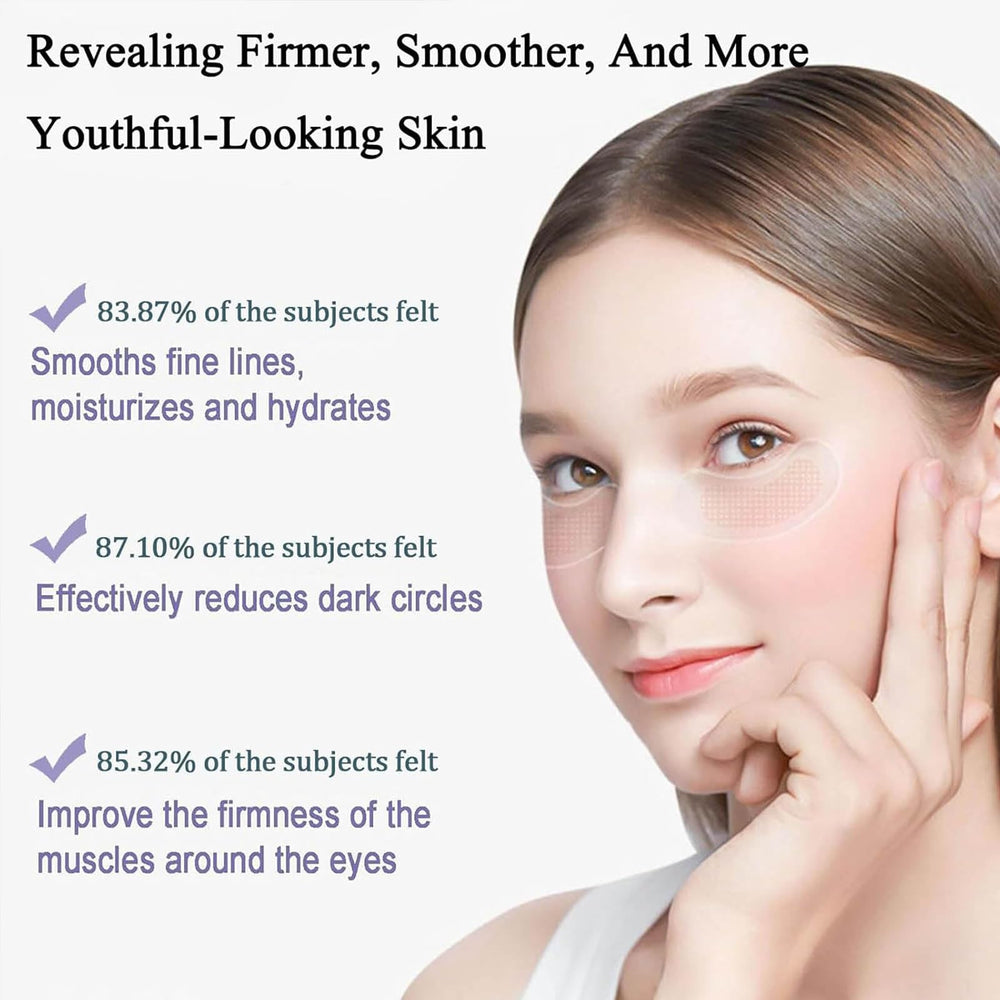 NOVALIFT Kunnozz patches applied under eye for soothing hydration and cooling relief.