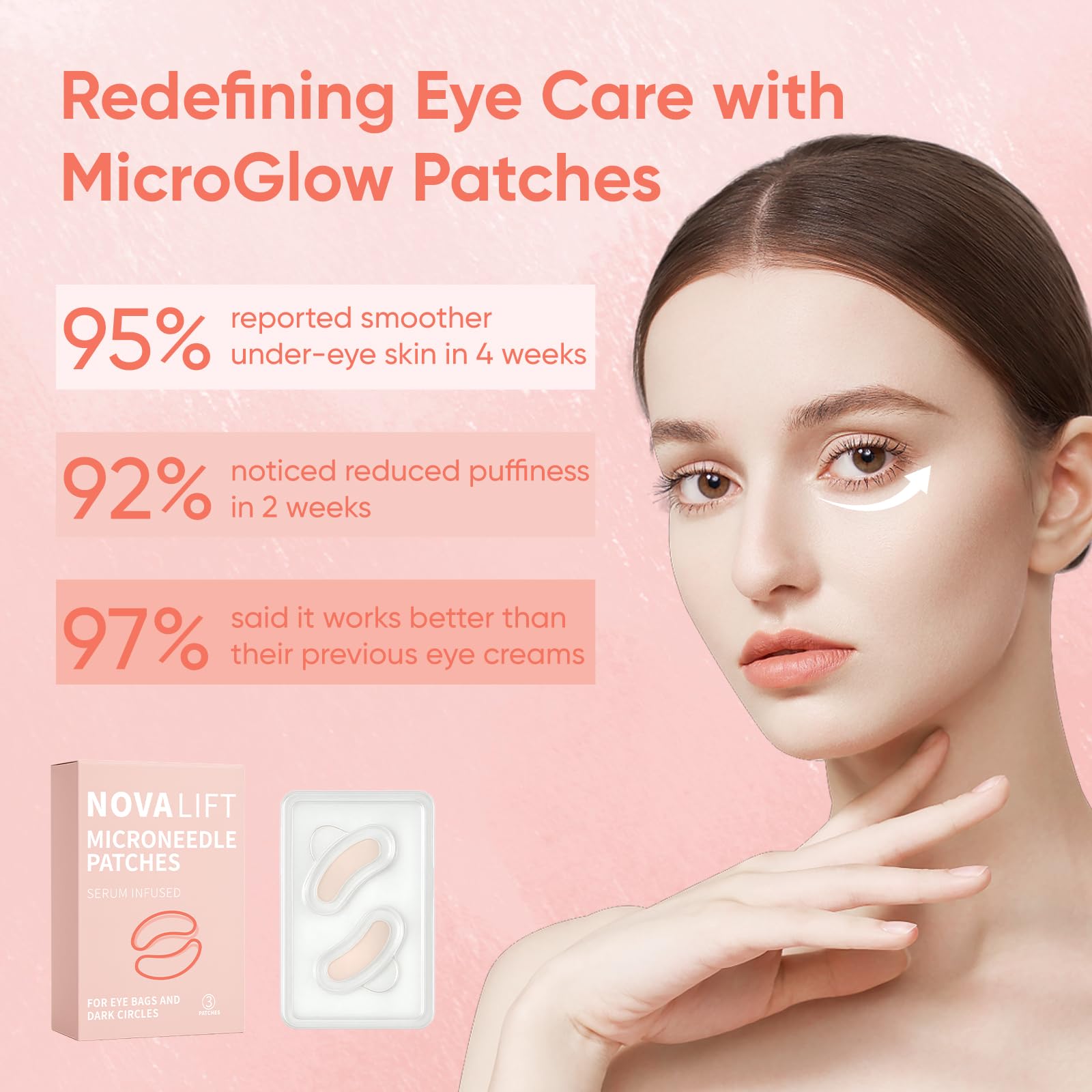 NOVALIFT Micro Eye Patches ready-to-use patch application guides comfortable placement