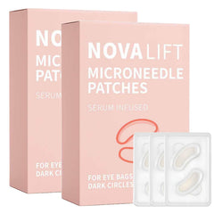 NOVALIFT Micro Eye Patches pack close-up highlights hydration benefits