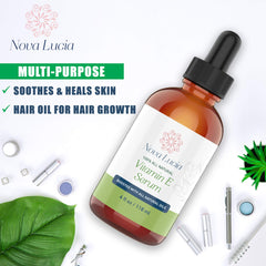 Nova Lucia Vitamin E Oil on skin for smooth, non-greasy moisture