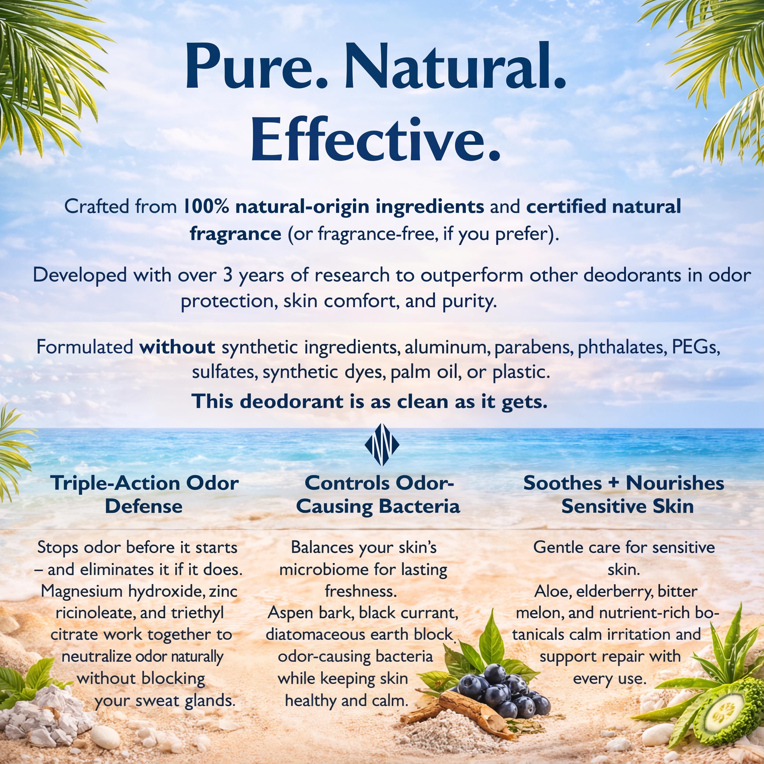 Novana Naturals ingredients closeup highlighting magnesium and botanicals used.