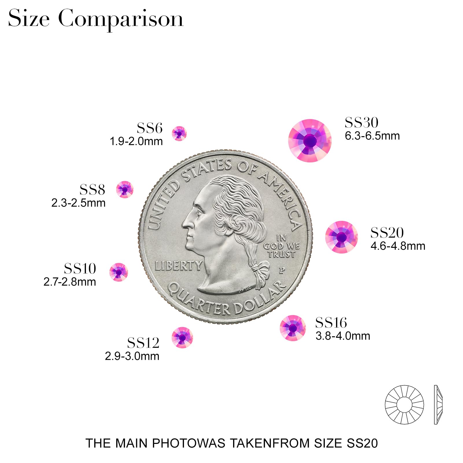 Novani F-Rose rhinestones 4.6-4.8mm add shimmer to dancewear