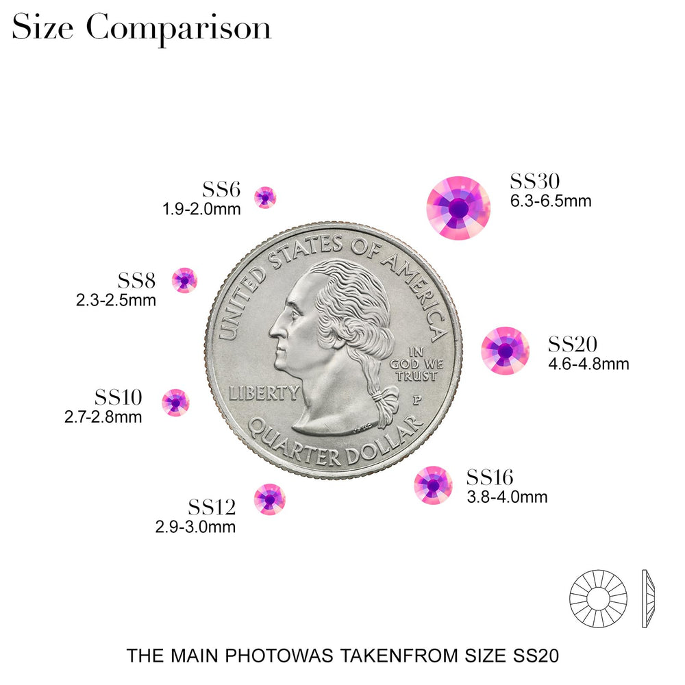 Novani F-Rose rhinestones 4.6-4.8mm add shimmer to dancewear