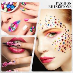 Novani neon green rhinestones reflect light on fabrics, shoes and accessories