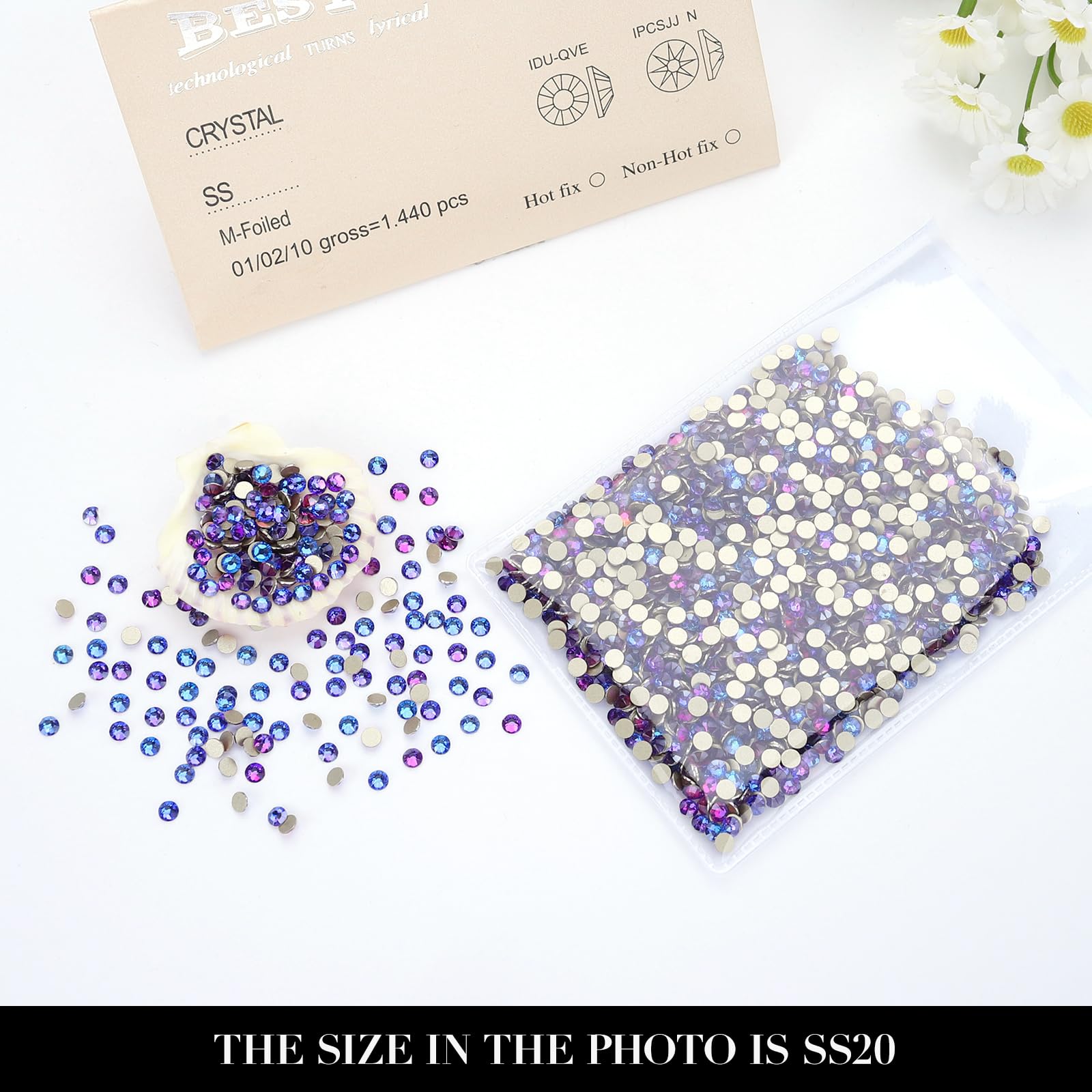 Novani non-hotfix rhinestones require glue for versatile projects