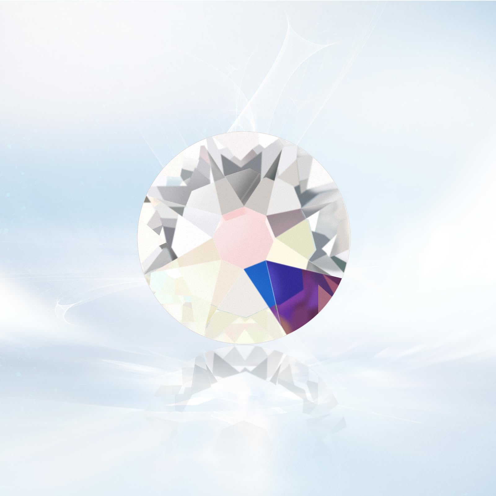 Novani transparent AB rhinestones in packaging, ready for crafting