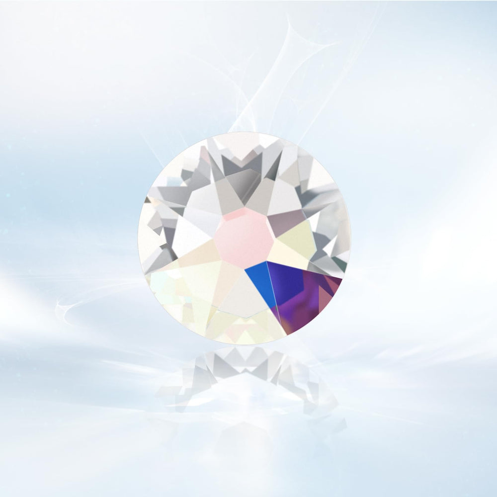 Novani transparent AB rhinestones in packaging, ready for crafting