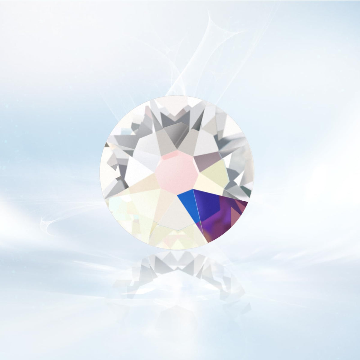 Novani transparent AB rhinestones in packaging, ready for crafting
