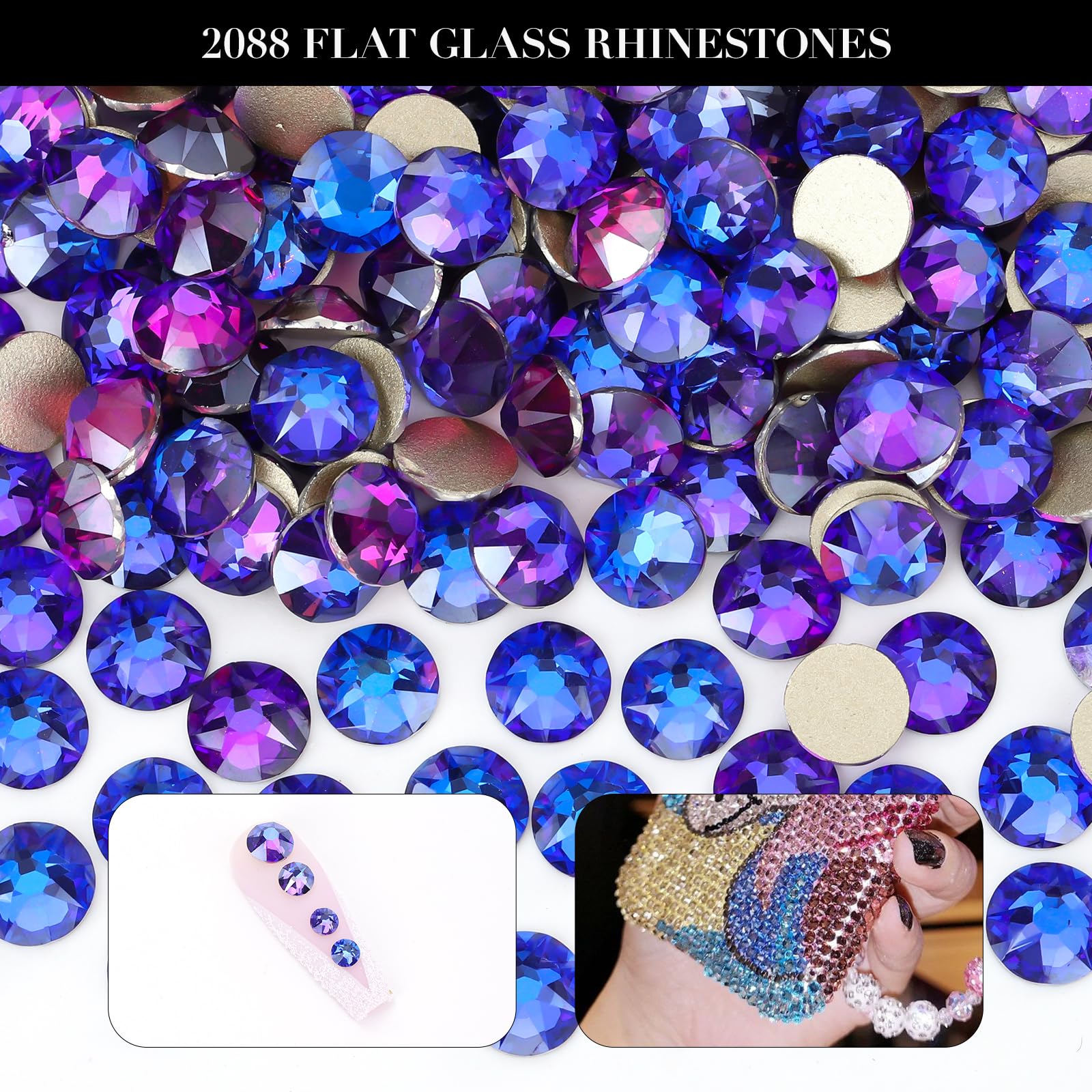 Novani upgraded glass crystals reflect light with diamond-like brilliance