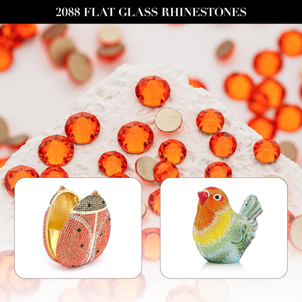 Novani upgraded glass rhinestones with metallic back for enhanced sparkle