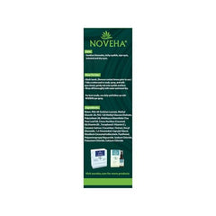 NOVEHA Ingredients include cucumber extract and vitamins E and B5 for nourishment